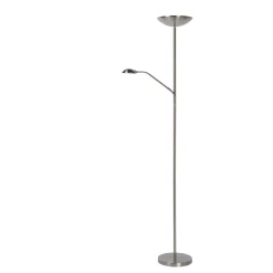 Lucide leeslamp Zenith mat chroom led dimbaar ⌀25,4cm 20+4W