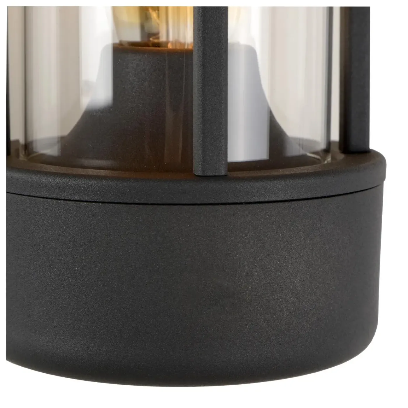 Lucide Lori - Wandlamp Binnen/buiten - Diam. 12 Cm - 1xe27 - Ip44 - Dag/nacht Sensor - Antraciet