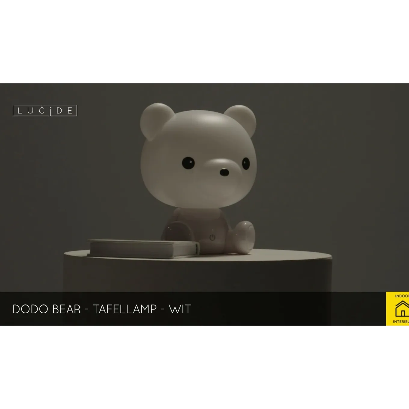 Lucide nachtlampje Bear wit 3W