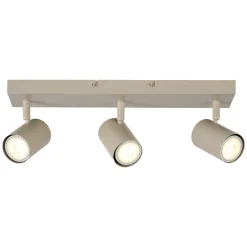 Lucide Opbouwspot Amigo - Taupe - 10cm - 3xGU10