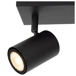 Lucide Opbouwspot Amigo - Zwart - 10cm - 3xGU10