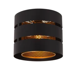 Lucide plafondlamp Rosas zwart messing ⌀26cm E27
