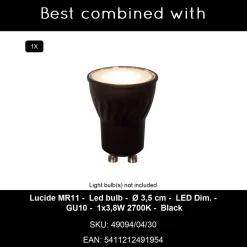Lucide Railspot Track Ritmo - Koffie - GU10