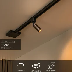 Lucide Railspot Track Ritmo - Koffie - GU10