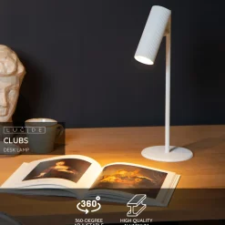 Lucide tafellamp Clubs wit ⌀15cm GU10