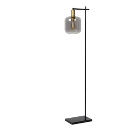 Lucide vloerlamp Joanet gerookt glas E27