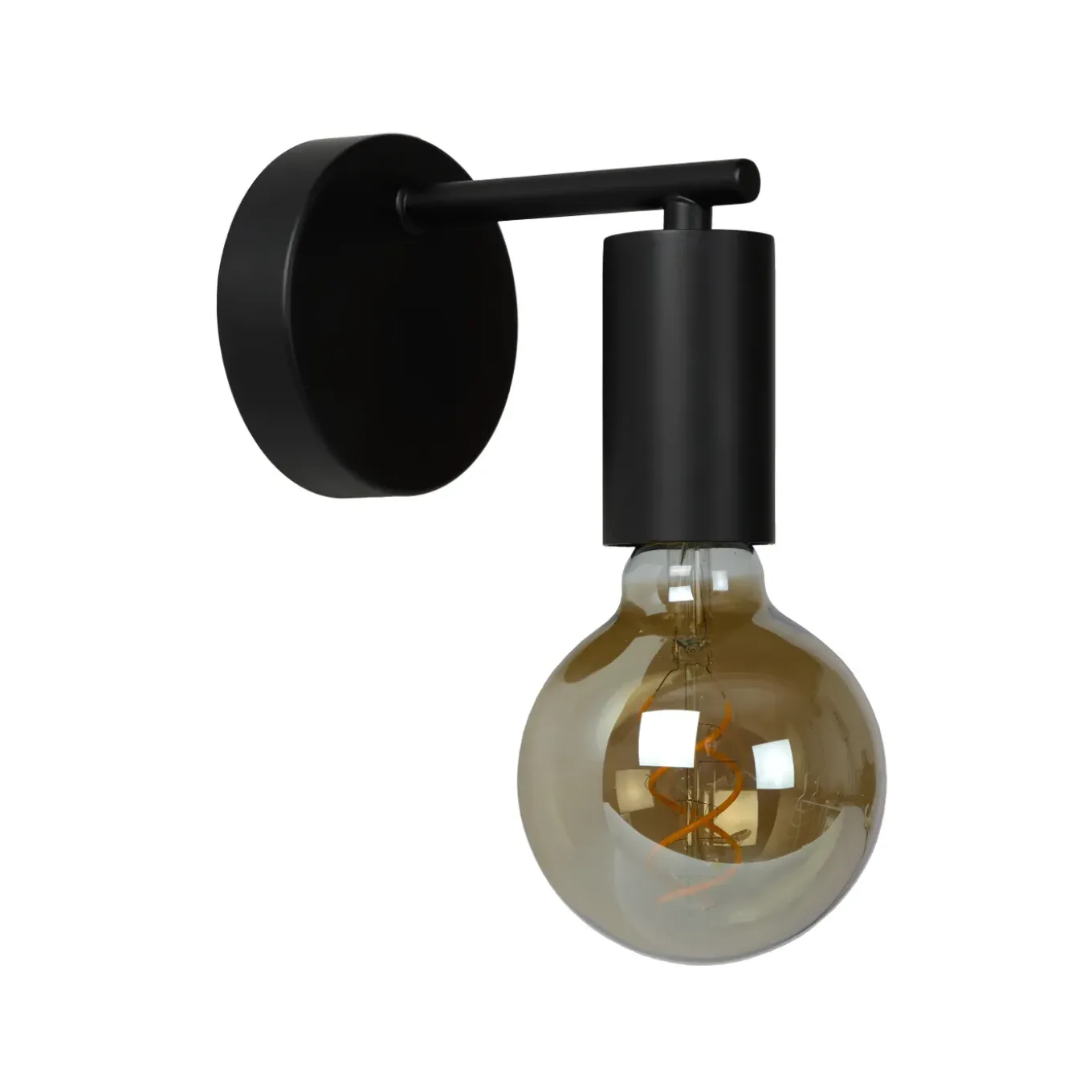 Lucide wandlamp Leanne zwart E27