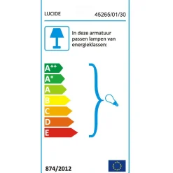 Lucide wandlamp Scott zwart E27