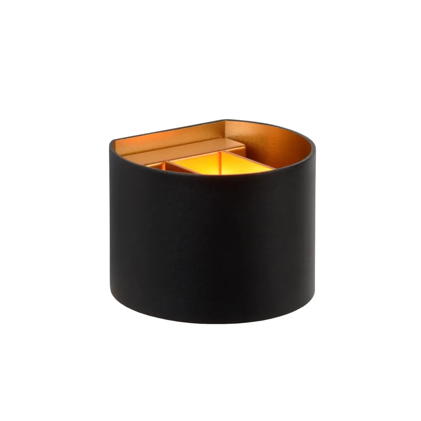 Lucide wandlamp Xio rond zwart koper G9 3,5W