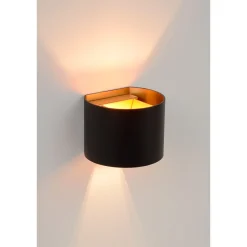 Lucide wandlamp Xio rond zwart koper G9 3,5W