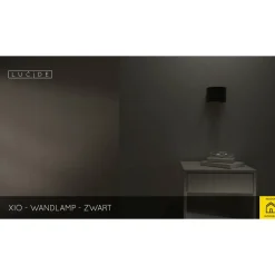 Lucide wandlamp Xio rond zwart koper G9 3,5W
