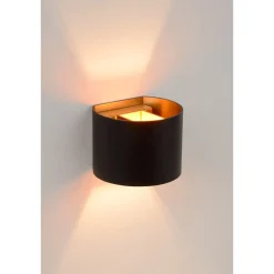 Lucide wandlamp Xio rond zwart koper G9 3,5W
