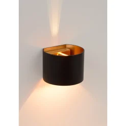 Lucide wandlamp Xio rond zwart koper G9 3,5W