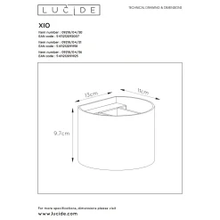 Lucide wandlamp Xio rond zwart koper G9 3,5W