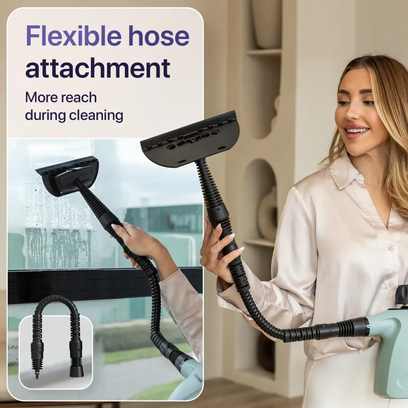 LUMAN 16 in 1 Stoomreiniger C3 - Handstoomreiniger - Handstomer - 16 Opzetstukken - Groen
