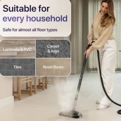 Luman Stoomreiniger Max – 2600w – 4,3 Bar – 60 Min Stoomtijd – Handstoomreiniger & Tapijtreiniger