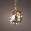 Lumineo Kerstverlichting - 2x - Kerstbal Aan Touw - Glas - 15 X 100 Cm