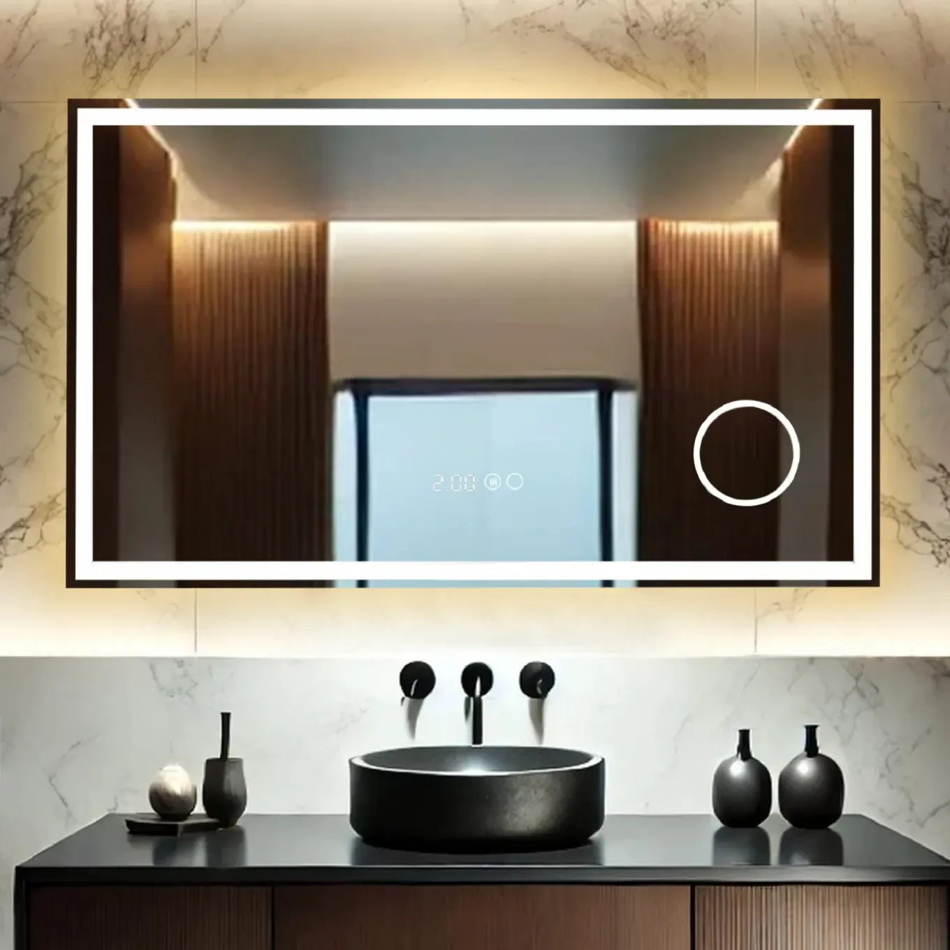 Lumoire Badkamerspiegel Met Verlichting - Tronvg - 100cm Rechthoekig - Anti Condens Verwarming