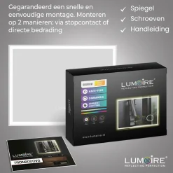 Lumoire Badkamerspiegel Met Verlichting - Tronvg - 80cm Rechthoekig - Anti Condens Verwarming