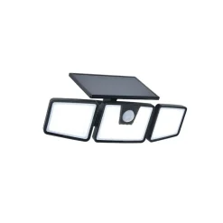 Lutec solar straler Briti zwart 6W met sensor