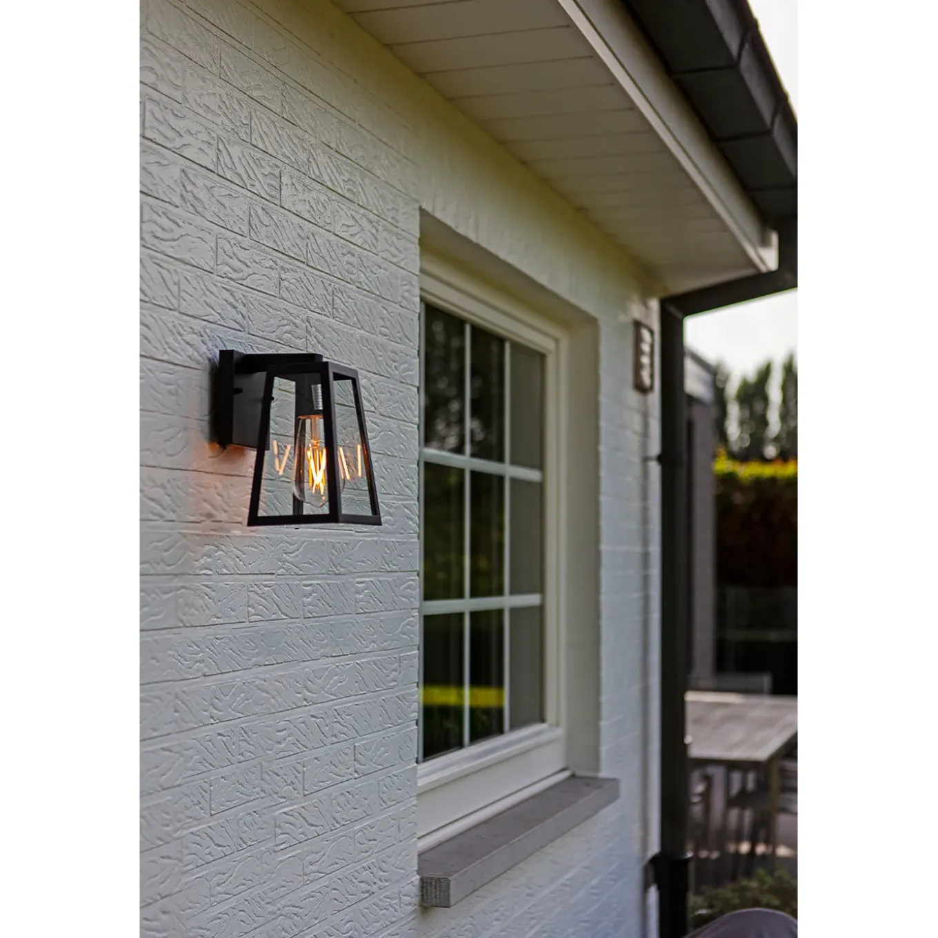 Lutec wandlamp Fia zwart E27