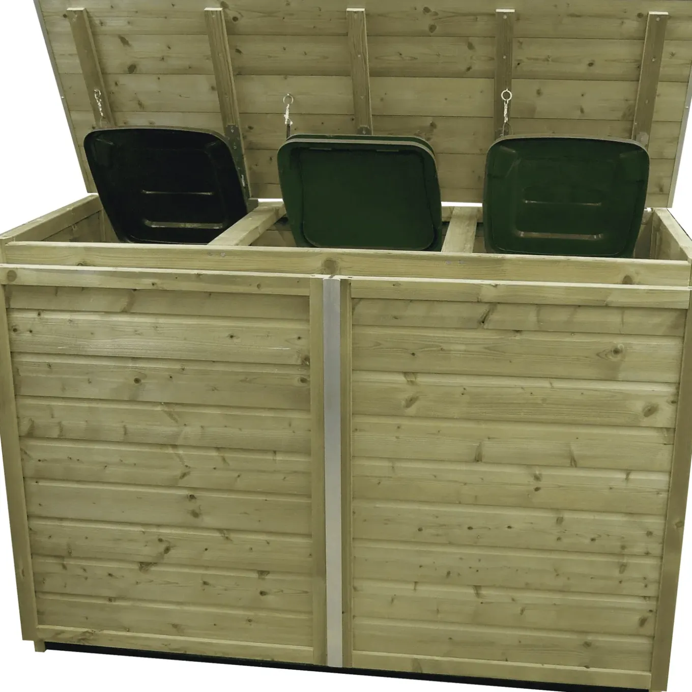 Lutrabox afvalcontainerkast 3 containers 176x65x125cm