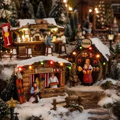 Luville Collectables Christmas Market Battery Operated - L13 -5xw10 -5xh9 -5cm
