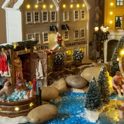 Luville Kerstdorp Miniatuur Naakte Kerstman - L10xw8 -5xh11cm