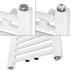 LuxeBath Badkamerradiator Sahara 400x1800 Mm, Wit, Recht Met Middenaansluiting