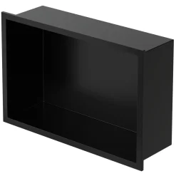 LuxeBath wandgemonteerde douchecabine, 20x30x10 cm, roestvrij staal, zwart