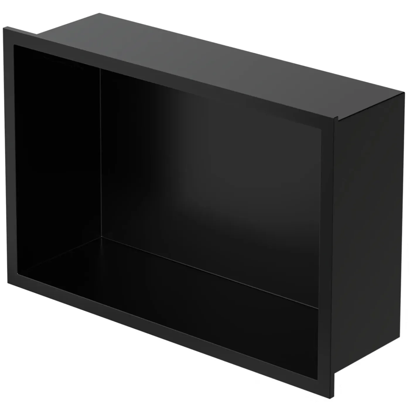 LuxeBath wandgemonteerde douchecabine, 20x30x10 cm, roestvrij staal, zwart