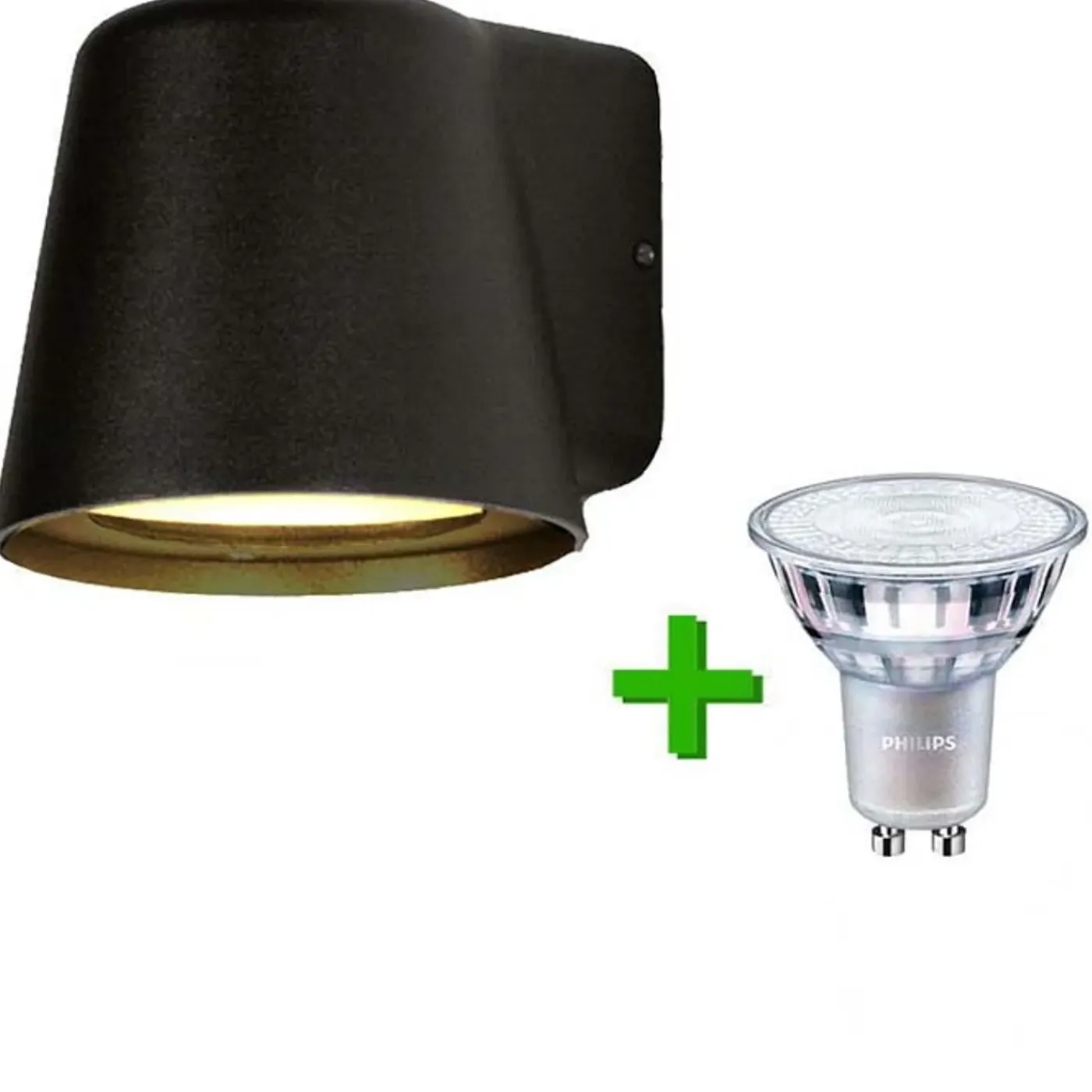 Lybardo - Buitenlamp - Wandlamp Buiten + Philips Led Spot - 3.5w - Warmwit Licht
