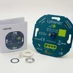 Lybardo - Led Dimmer - Met Zwarte Afdekplaat - 3-200w - Universeel - Inbouw
