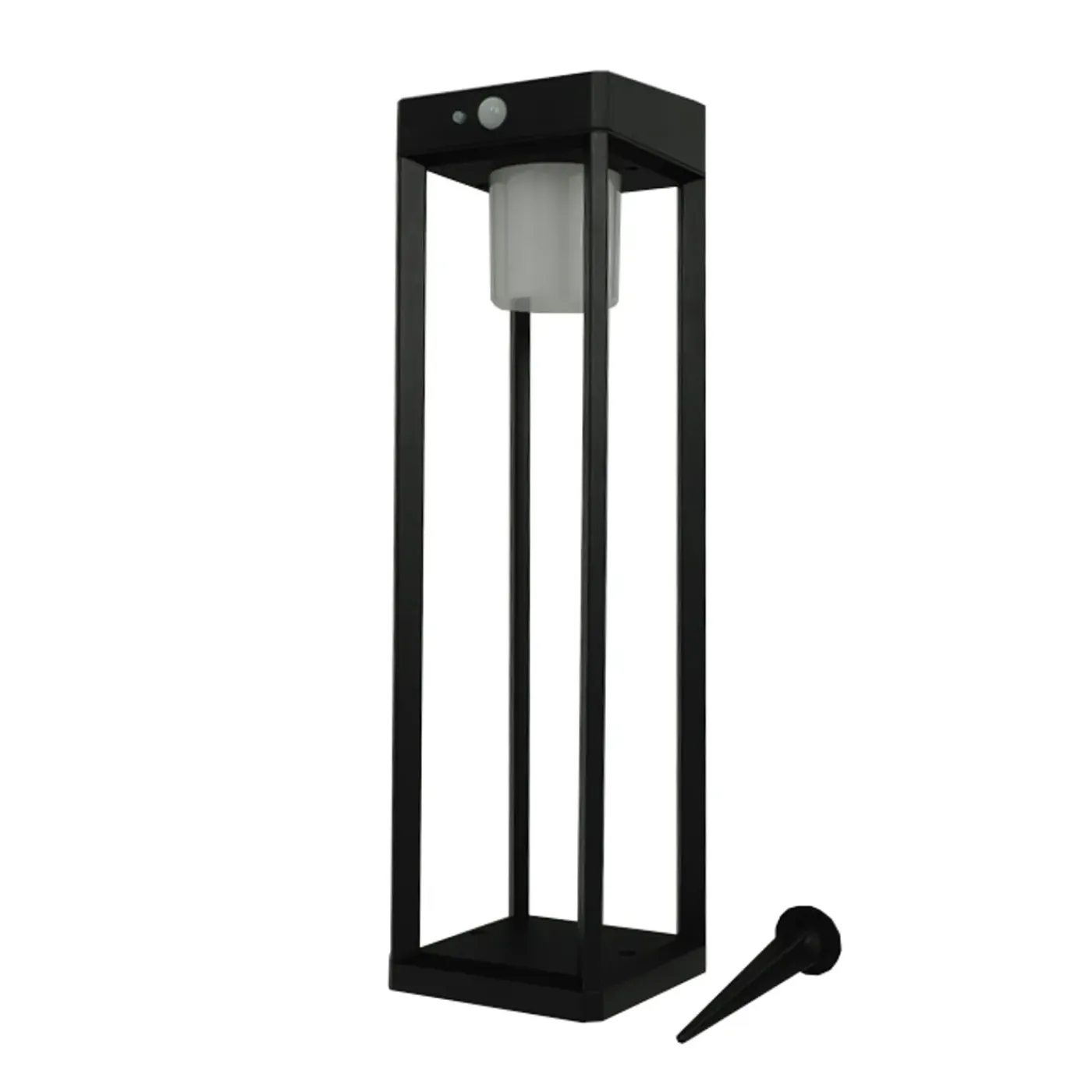 Lybardo - Solar Tuinverlichting - Lantaarn 50cm - Bewegingssensor - Warmwit - Dag-nacht Sensor