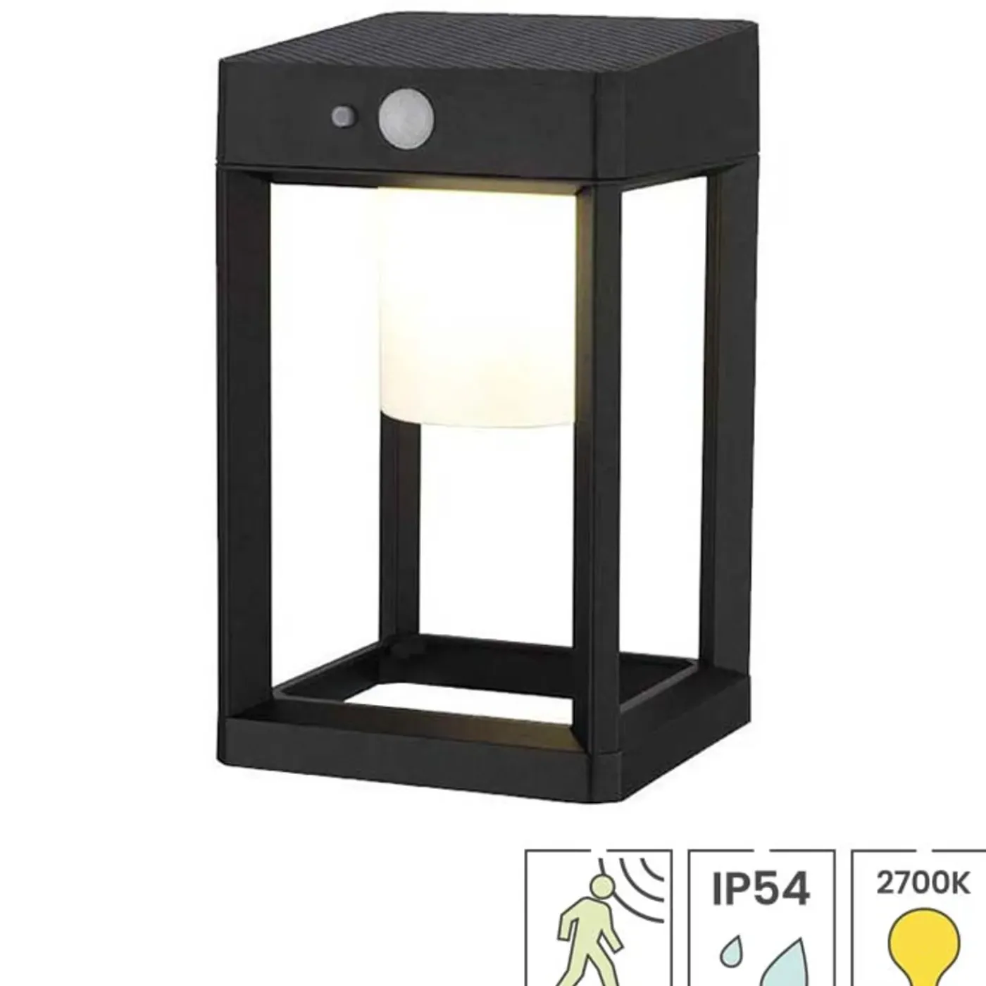Lybardo - Solar Tuinverlichting - Wandlamp - Bewegingssensor - Warmwit - Dag-nacht Sensor