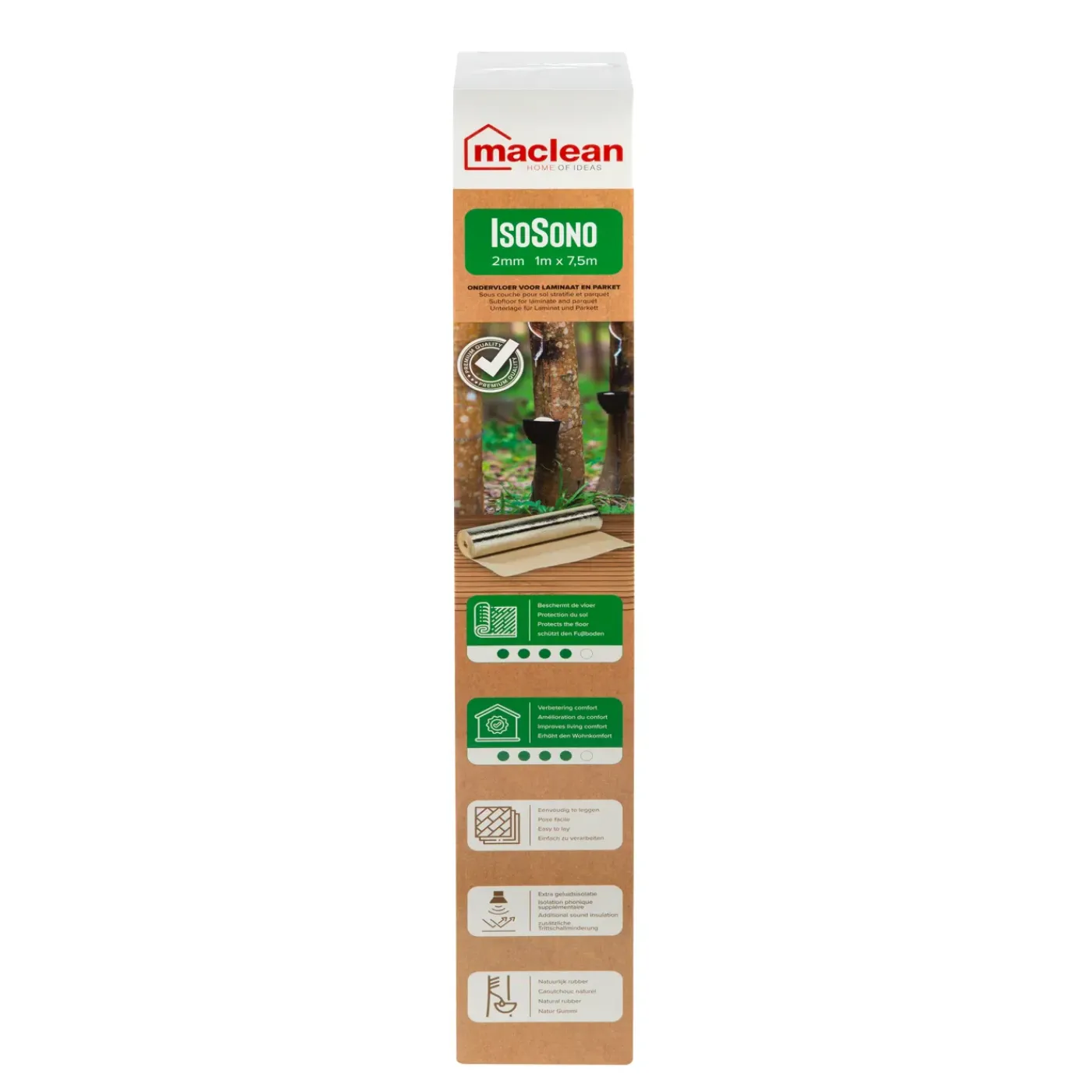 MacLean Products Laminaat Ondervloer IsoSono - 2mm - 7,5m²