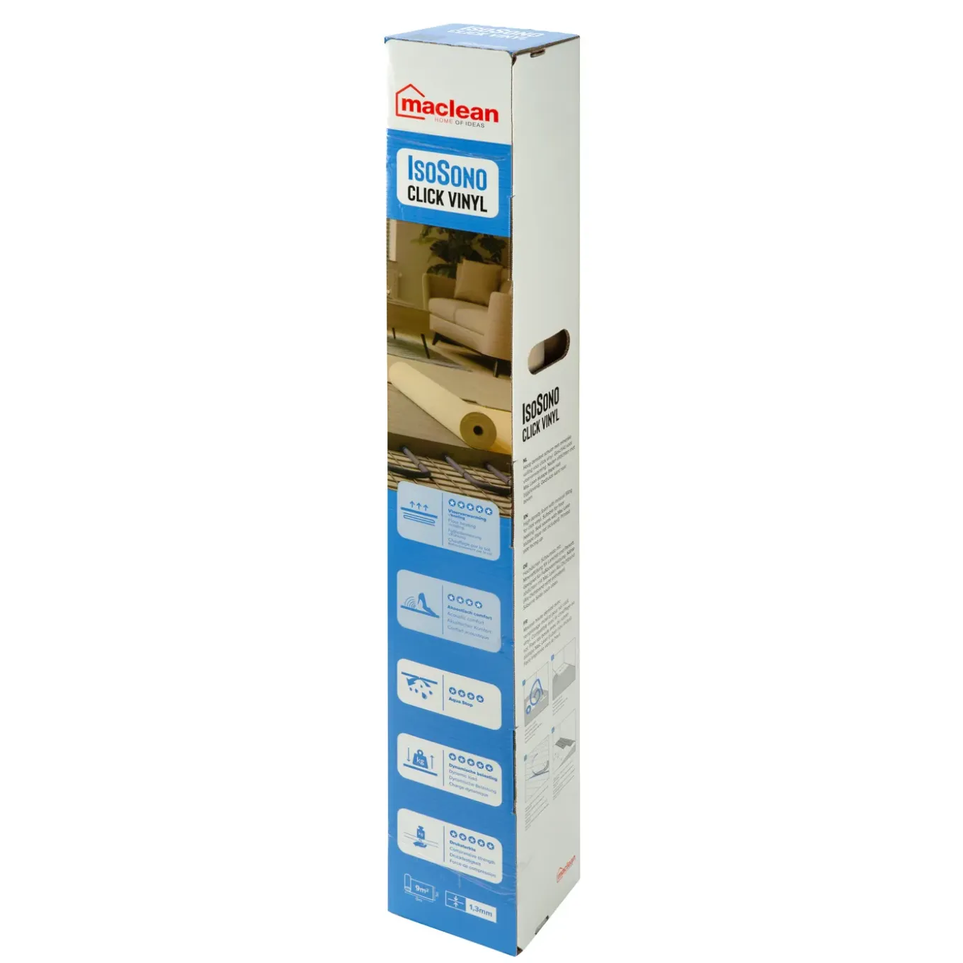 Maclean Products PVC Ondervloer IsoSono Click Vinyl - 1,3mm - 9m²