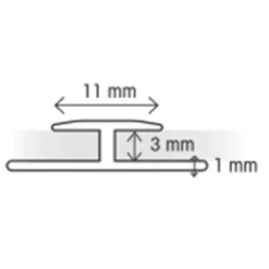 Maclean verbindingsprofiel composiet paneel 1220x11x3mm