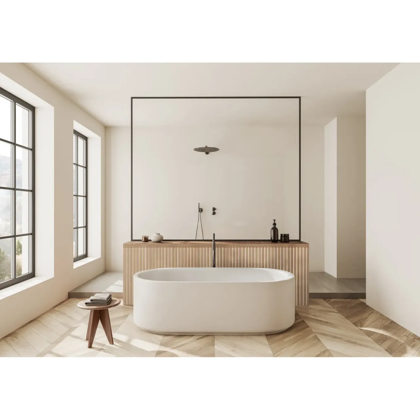 Maestro Latt Novo lattenwand - Natural Oak + White - Vochtbestendig - 277x30cm - 16mm - 2 stuks