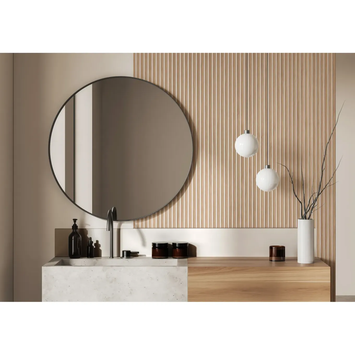Maestro Latt Novo lattenwand - Natural Oak + White - Vochtbestendig - 277x30cm - 16mm - 2 stuks