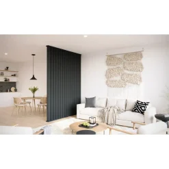 Maestro Splitt Roomdivider Vloer- en Plafondprofielset - Matte Black - 100x12cm - 25mm