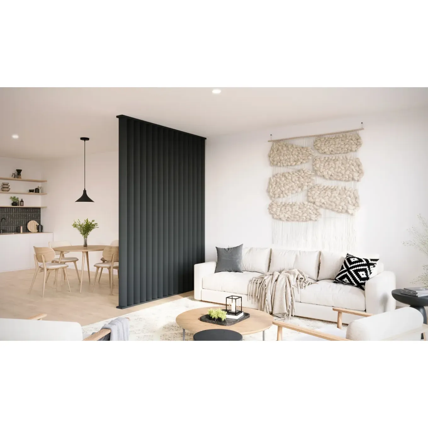 Maestro Splitt Roomdivider Vloer- en Plafondprofielset - Matte Black - 100x12cm - 25mm