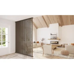 Maestro Splitt Roomdivider Vloer- en Plafondprofielset - Smoked Walnut - 100x12cm - 25mm