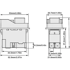 Magnetische Schakelaar On-off - 250v/16a - 5-pins - Zilver