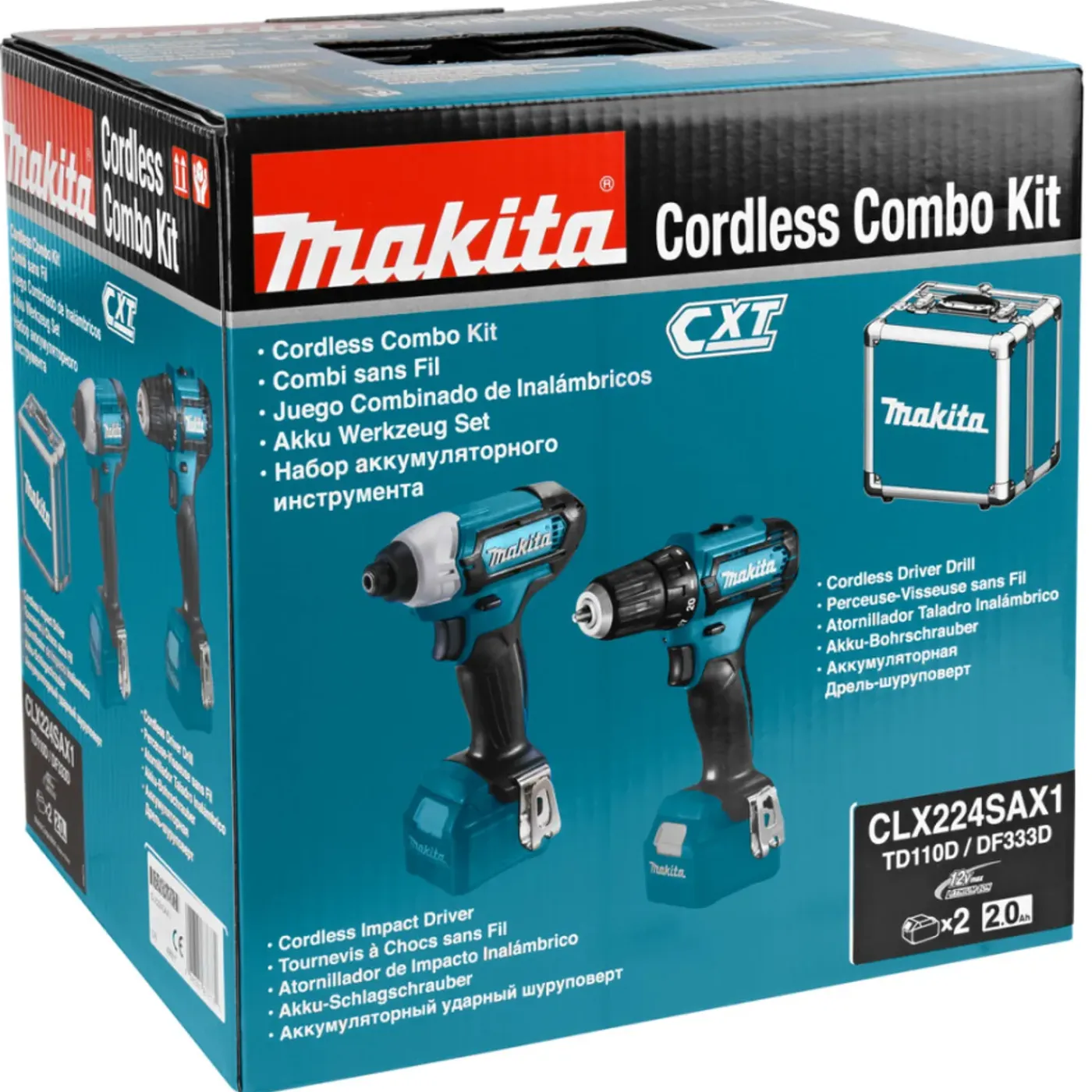 Makita Accu Combiset - Boren/schroeven - Clx224sax1 - 12v Max - 2x2.0 Ah Accu En Lader - In Koffer