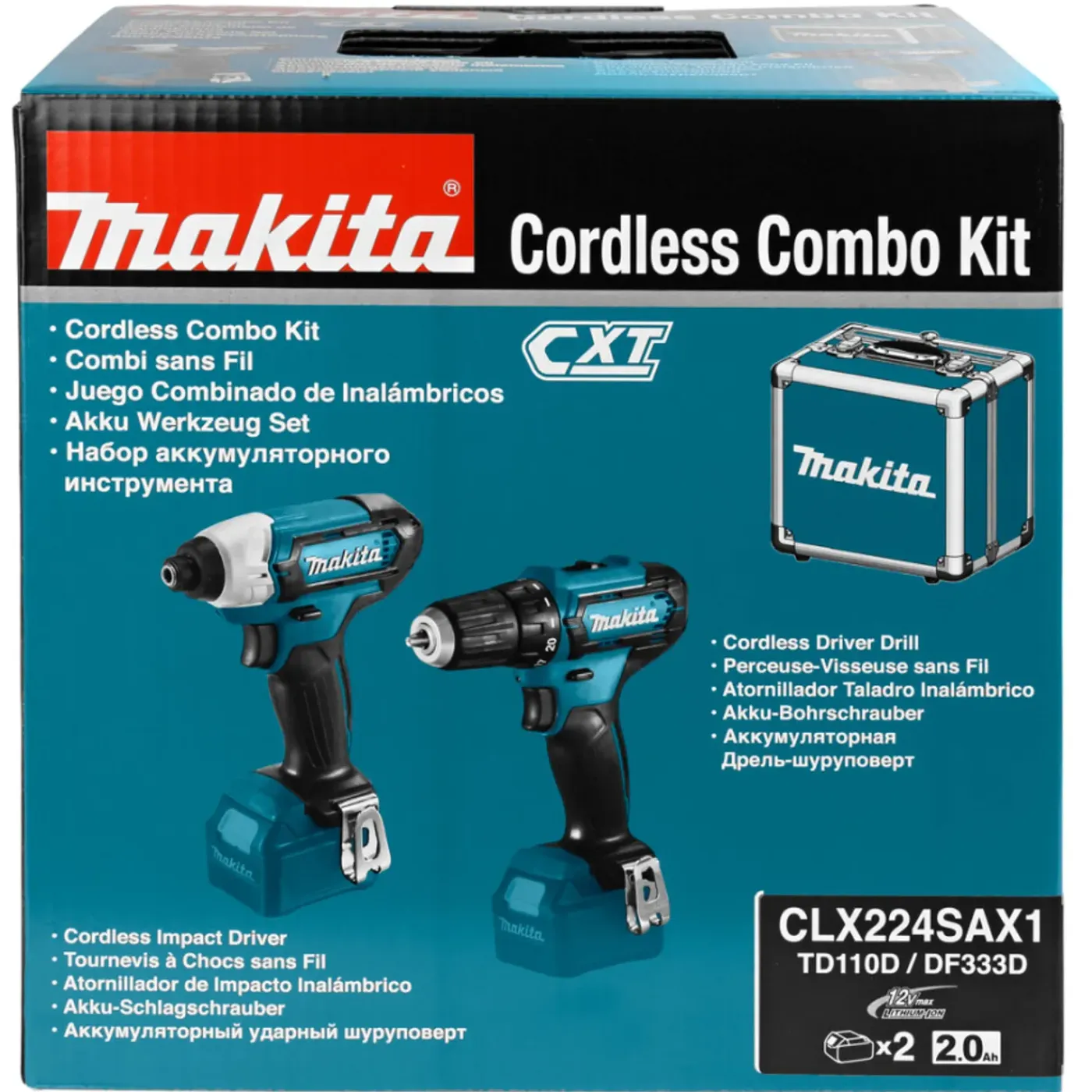 Makita Accu Combiset - Boren/schroeven - Clx224sax1 - 12v Max - 2x2.0 Ah Accu En Lader - In Koffer