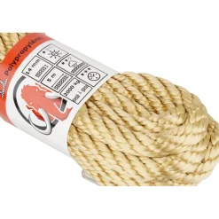 Mamutech Hoogwaardig touw Paraloc - Gedraaid polypropyleen - UV-bestendig - 14mm x 5m - Beige