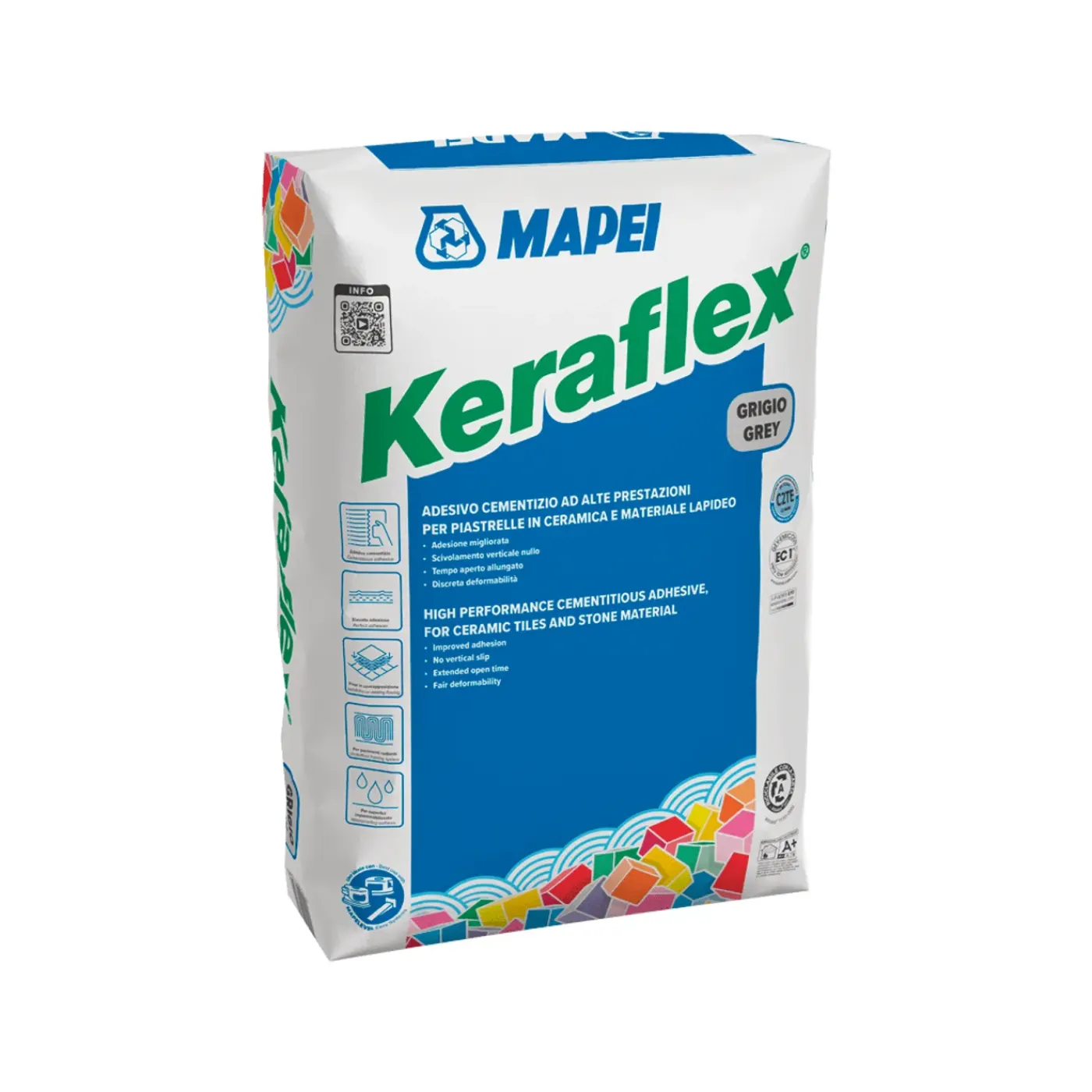 Mapei Keraflex Tegellijm - Flexibele Cementlijm Voor Wand & Vloer - Binnen & Buiten