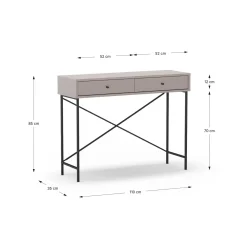 Marckeric - Sidetable Titan - Grijs - 110x35x85cm