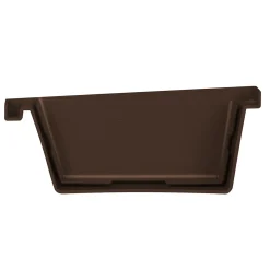 Martens eindstuk voor bakgoot - PVC - Bruin - 125mm - Links